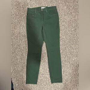 NWT LOFT Women's Forest Green Skinny Jeans